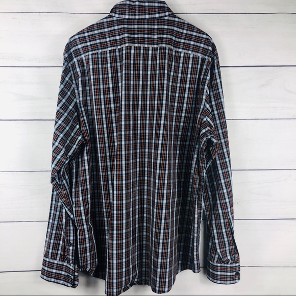 MICHAEL KORS | Blue Plaid Button Down Shirt - Picture 2 of 6